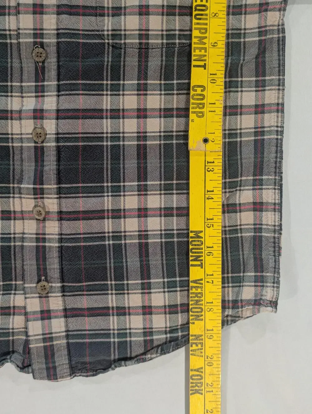 Cinch Shirt youth L Green Plaid Long Sleeve Western Flannel Button Up Casual
